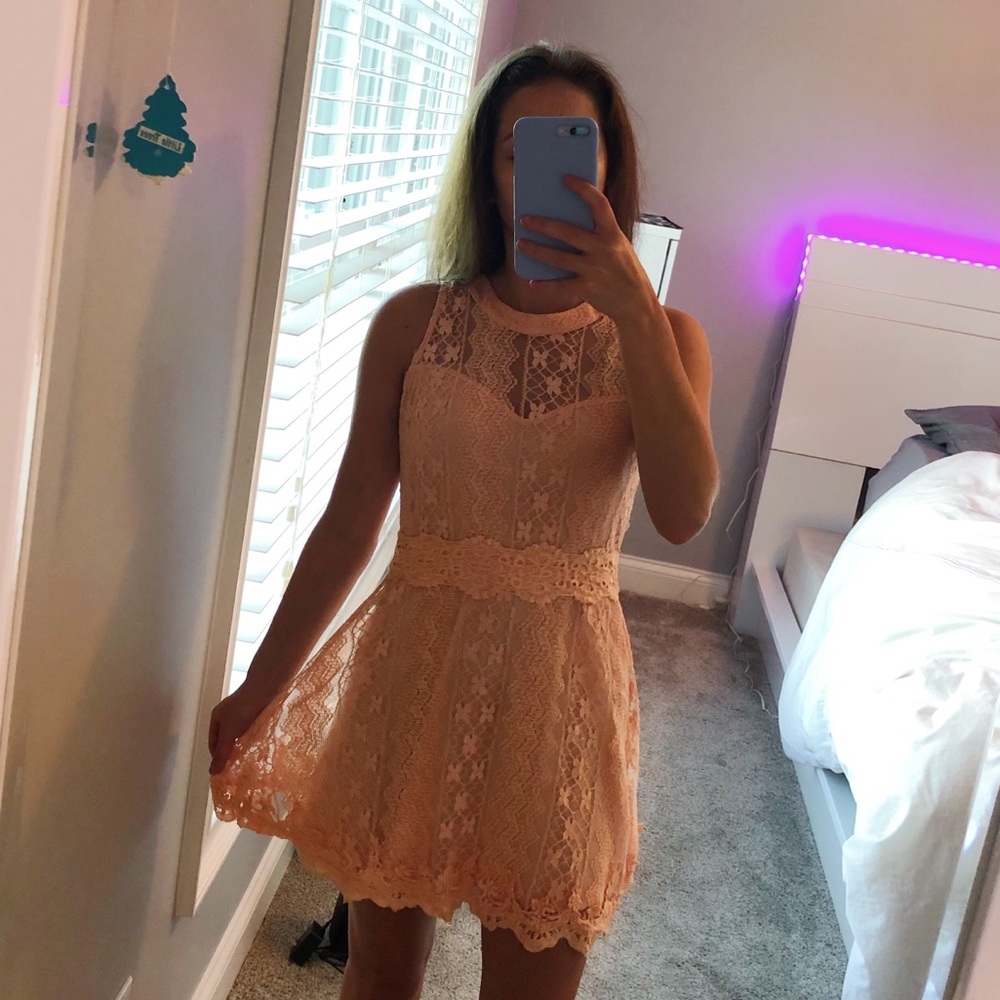 Peachy Lace Dress